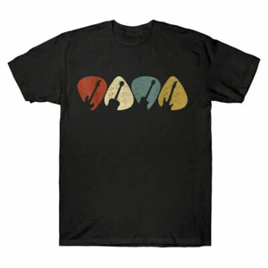 Guitar Pick Shirt Gift For Guitarist Vintage Men's T-Shirt Funny Retro Gift Tee - Picture 1 of 4