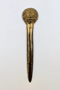 6-Inch Solid Brass Golf Ball Letter Opener - Picture 1 of 4