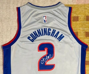 Cade Cunningham Signed Autograph Detroit Pistons NBA Jersey USA Oklahoma State - Picture 1 of 4