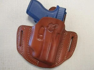 Fits Glock 42 with red or green Ct laser BROWN pancake holster OWB right hand - Picture 1 of 4