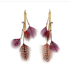 Susan Suell Curiosity Feather handmade spotty colourful feathers Post Earrings