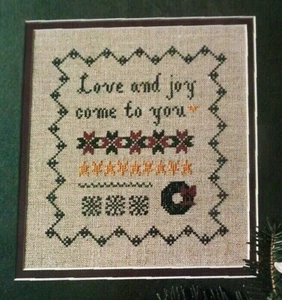 Cross Stitch Pattern LOVE and JOY Come To You Christmas Sampler Cecilia Turner - Picture 1 of 6