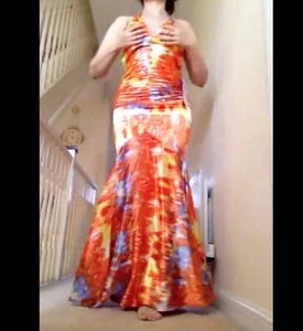 Morgan & co Satin StretchyMaxi Dress Uk Size SMALL/ USA size XS Brand New Unworn - Picture 1 of 12