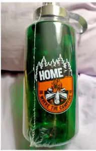 Ozark Trail 32 oz Green Plastic Water Bottle Wide Mouth Flip-Top Lid Camper Gift - Picture 1 of 1