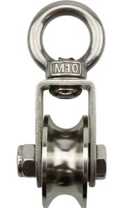 Heyous 1-Pack U Swivel Pulley 304 Stainless Steel Duplex Bearing Super-Silent... - Picture 1 of 3