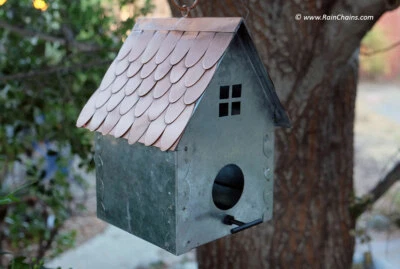 Cottage Bird House cobre e aço - Imagem 1 de 4