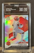 🔥2021 Panini Mosaic Silver Prizm SP Ja'Marr Chase Rookie TAG 10 GEM MINT🏈⭐️