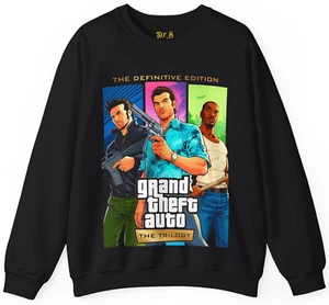 GTA Video Game Trilogy Edition Herren Sweatshirt Gamer Geschenk Unisex Freizeitkleidung - Bild 1 von 18