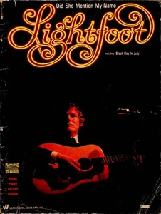 Gordon Lightfoot Did She Mention My Name Guitar Piano Sheet Music Songbook - Picture 1 of 4