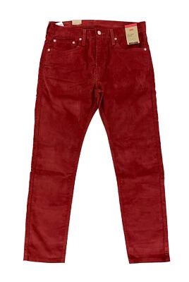 NEW Levi's Strauss 512 Slim Taper Corduroy Stretch Mens Pants Brick Red - Image 1 of 4