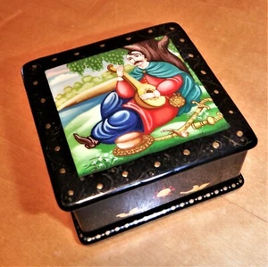 Neupreis: Russische handbemalte & Decoupage Kosaken Spieluhr aus Holz - Bild 1 von 5