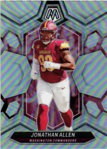 2024 Panini Mosaic Jonathan Allen #223 No Huddle Silver Washington Commanders - Picture 1 of 2