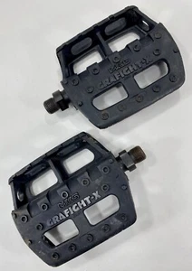 1980’s MKS Grafight-X 9/16 Thread Pedals Old School BMX Made In Japan Vintage OG - Picture 1 of 18