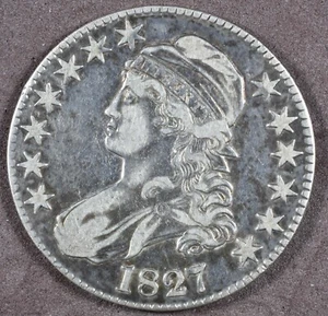 1827 Capped Bust Silver Half Dollar - Extra Fine - Picture 1 of 2