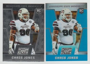CHRIS JONES 2016 Panini Prizm Draft Rookie Card Lot - Base & BLUE PRIZM SP RC - Picture 1 of 1