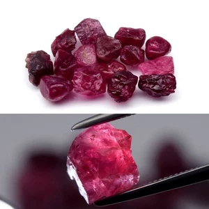 💎 20.48ct 15pcs Lot Rough Natural Red Purple Pink Spinel - Myanmar Gems - Picture 1 of 6