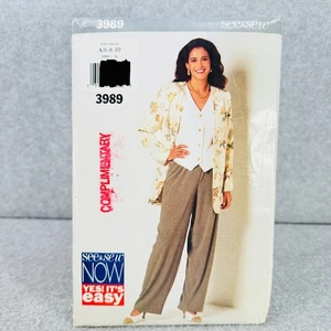 Chaqueta Top y Pantalones Sueltos Butterick 3989 Sin Forro Misses Talla 6 10 Patrón de Costura - Imagen 1 de 5