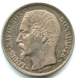 1 franc argent Louis Napoléon Bonaparte 1852 A n°F.7235 - Picture 1 of 2