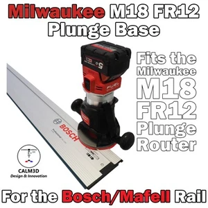 Base de inmersión compatible con Milwaukee M18 FR12 - uso en riel Bosch Mafell - INC P&P - Imagen 1 de 13