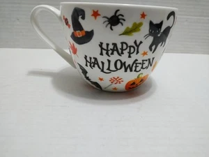 Halloween Coffee Mug Cup Jumbo Portobello by Design Happy Halloween Trick Treat - Picture 1 of 14