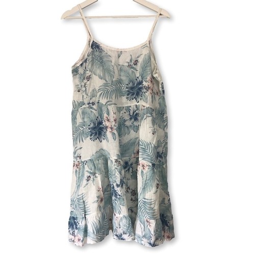 VALENTINO Abito estivo senza maniche Valentina Naldi lino palma tropicale leggero a strati M