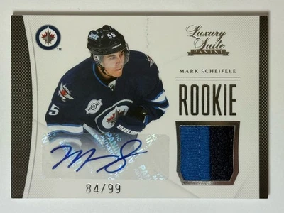2011-12 Panini Luxury Suite #59 MARK SCHEIFELE RC Rookie Auto Patch #84/99 Jets - Image 1 of 4