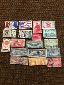 17 Air Mail Stamps And Certifie mail Stamp - Picture 1 of 5