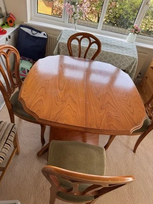 Rosewood Table And Chairs - Image 1 of 2