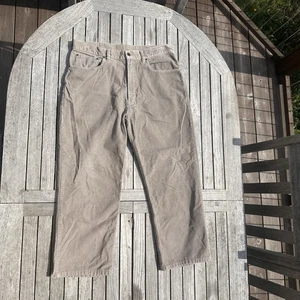 LL Bean Classic Fit Straight Leg Corduroy Pants Men's 36x30 Tan Khaki Stretch - Picture 1 of 13