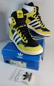 adidas Pro Conference Hi Yellow Black Sneakers Shoes Mens Size 10.5 US 2013 NDS - Picture 1 of 17