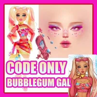 Dress To Impress *DLC CODE ONLY* 💖 BUBBLEGUM GAL 💖 Messaged - DTI Fashion Doll - Image 1 of 4