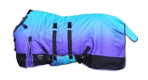 78" 1200D Turnout wasserdichte Regen Pferd Blatt leichte Winterdecke 394B - Bild 1 von 8