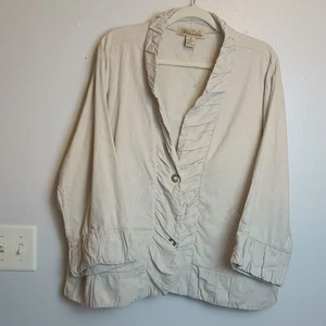 Vintage Leinen Blazer 3X - Bild 1 von 9