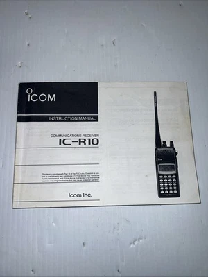 ICOM IC-R10 RECEIVER SCANNER ORIGINAL INSTRUCTION MANUAL - Image 1 of 4