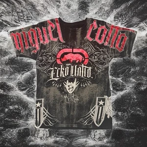 Y2K ECKO UNLTD x Miguel Cotto “Fearless” AOP Reflective Graphic MMA T-Shirt Sz S - Picture 1 of 3