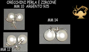 orecchini perle con argento 925 mm10-12 o 14 scegli 1 coppia - Bild 1 von 1
