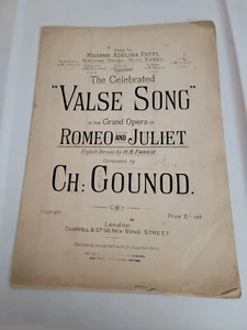 THE CELEBRATED ""VALSE SONG"" FROM ROMEO AND JULIETTE - GOUNOD Charles-sht Music - Picture 1 of 4