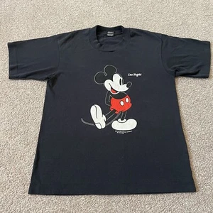 Vintage 90s Disney Mickey Mouse Graphic T-Shirt Youth Size Large 14-16 Las Vegas - Picture 1 of 5