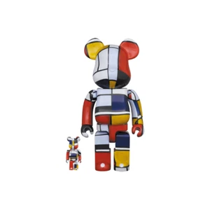 Be@rbrick Bearbrick Piet Mondrian 100％ 400％ Set - Picture 1 of 4