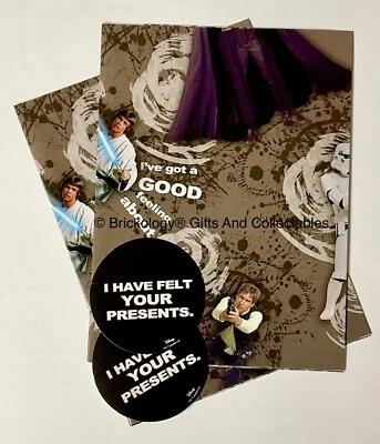Star Wars Wrapping Paper 2 Sheets 2 Tags I Have Felt Your Presents Gift Tags - Image 1 of 4