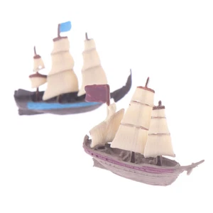 Dollhouse Miniature Model Mini Pirate Ship Sea Yacht Ocean Boat Decor❤ - Picture 1 of 15