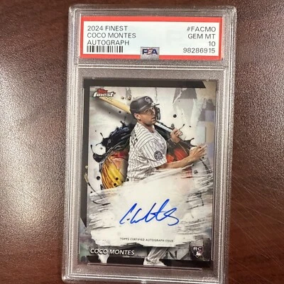 2024 Topps Finest - Finest Autographs #FA-CMO Coco Montes (RC) Rockies PSA 10 - Image 1 of 2