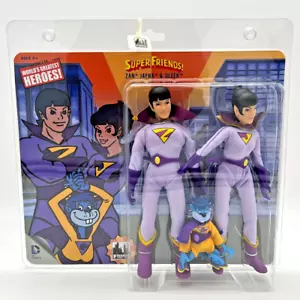 DC Super Friends WONDER TWINS Zan Jayna & Gleek 8" Retro Action Figure Set • NEW - Picture 1 of 2