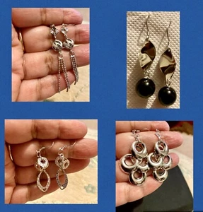 4 Beautiful Earrings Bridal Prom Wedding - Picture 1 of 12