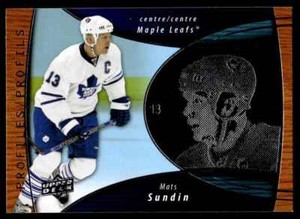 2008-09 McDonald's Upper Deck Profiles Mats Sundin Toronto Maple Leafs #PRO2