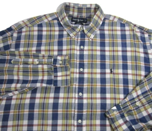Polo Ralph Lauren Indian Madras BLAKE Plaid Button Front Shirt Men 2XL - FLAW - Picture 1 of 7