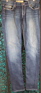 BKE SCHNALLENJEANS DAMEN 30 X 35,5 MADISON SKINNY DISTRESSED GROSSE NÄHTE GLITZER FEHLER - Bild 1 von 22