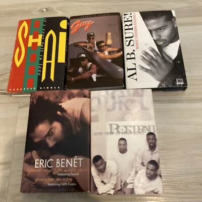 5 R&B 90s Cassette Singles Shai Guy Al B Sure Eric Benet Portrait - Image 1 of 4