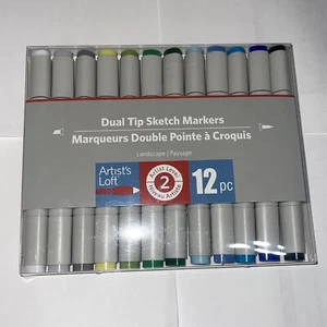 ARTISTS LOFT 691928 LEVEL 2 DUAL TIP SKETCH MARKERS ARTIST LEVEL 2 12 PIECE NEW - Picture 1 of 2