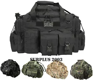British Army Style 50ltr Saxon Tactical Travel Holdall Bag Rucksack GYM Sports - Picture 1 of 21